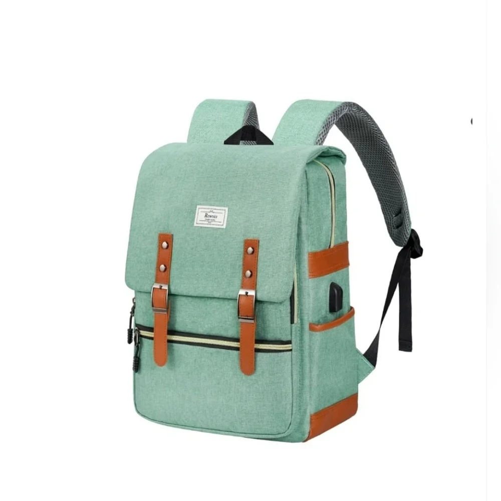 Vintage style laptop travel backpack